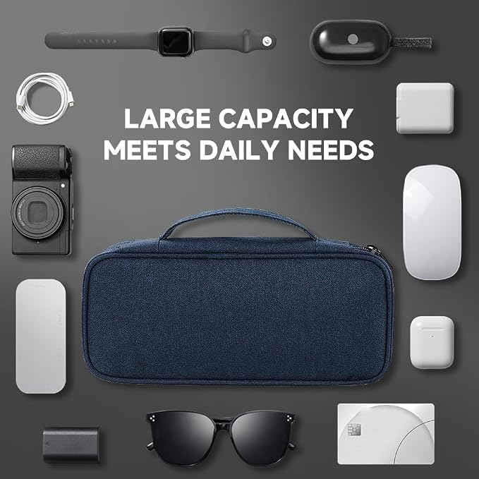 Teskyer Electronics Organizer Travel Case, Waterproof Portable Tech Accessories