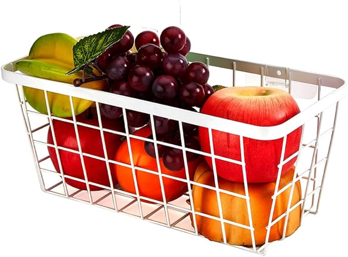 LeleCAT White Hanging Kitchen Baskets