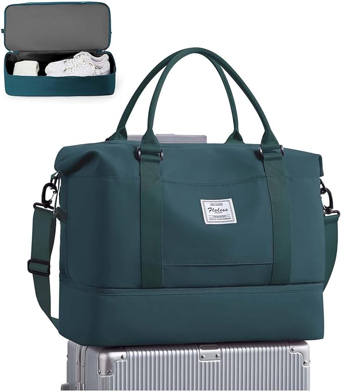 Travel Duffel Bag, Sports Tote Gym Bag, Shoulder Weekender Overnight Bag