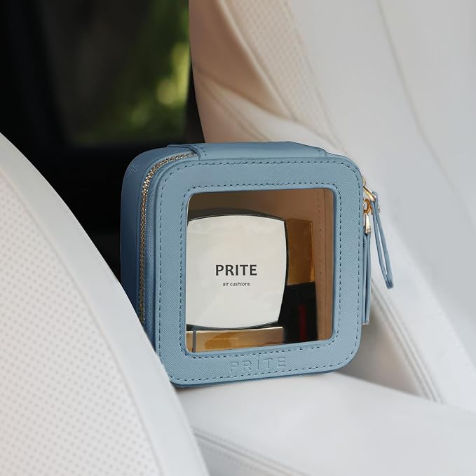 Prite Small Makeup Bag for Women Portable Clear Makeup Bag Cute Mini Waterproof