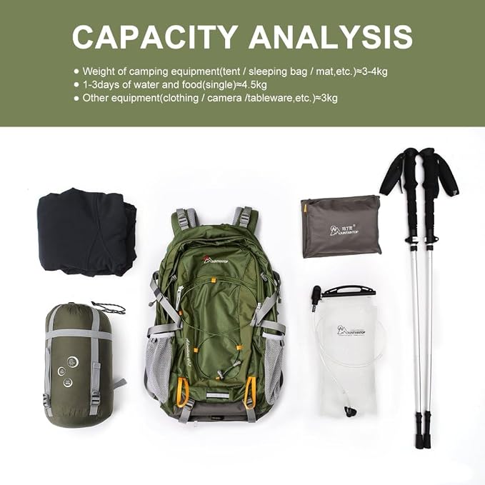 MOUNTAINTOP 25L/40L Hiking Backpack, Lightweight Travel Backpack