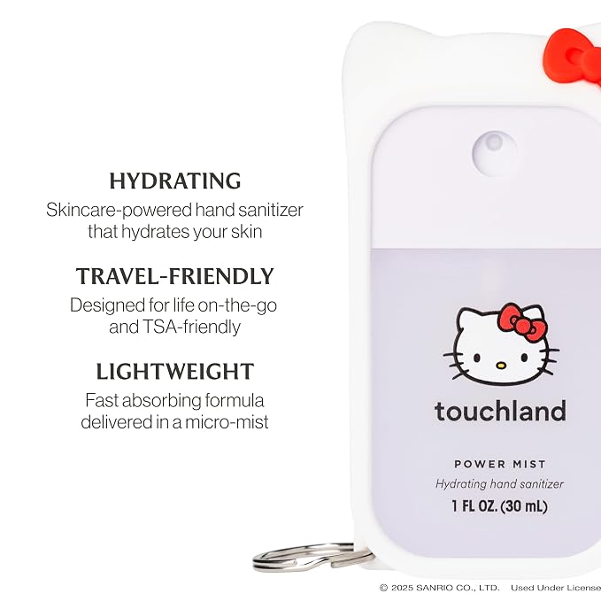 Touchland x Hello Kitty® Hand Sanitizer + Mist Case, Scented & Stylish