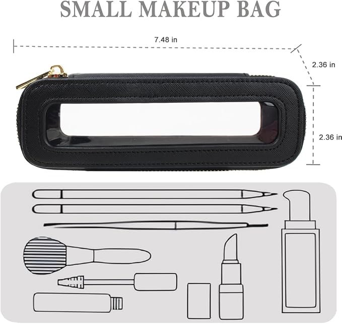 Travel Clear Makeup Bag Set, TSA Approved Cosmetic Bag Case