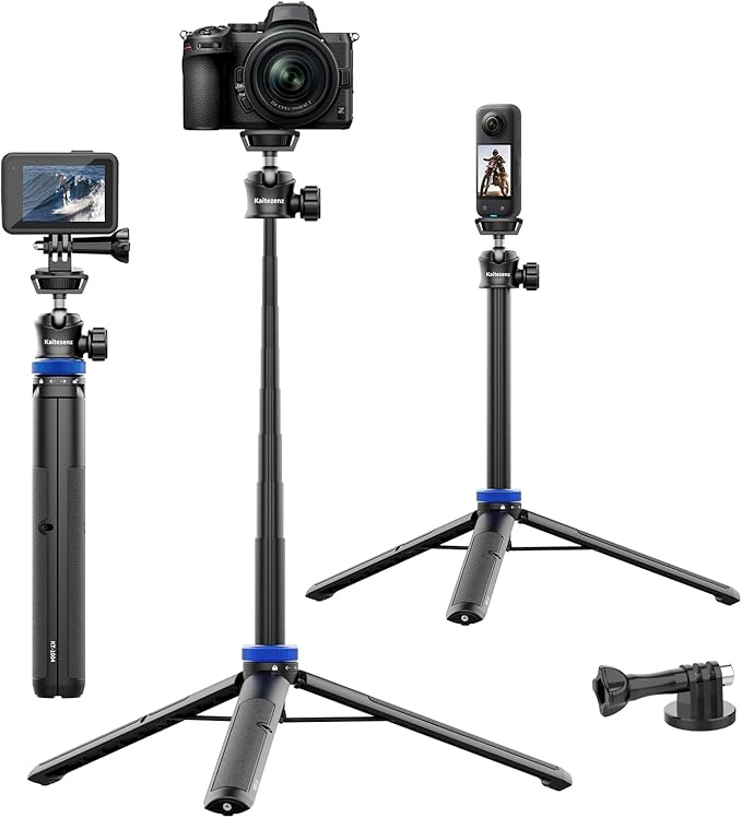 Selfie Stick Tripod for Gopro Camera, Portable Lightweight Camera Tripod for