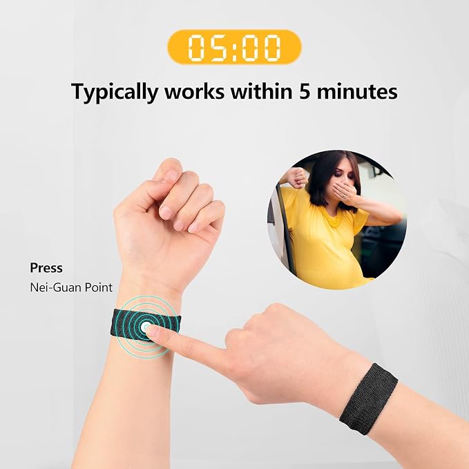 Cozyhealth Motion Sickness Wristband, Anti-Nausea Acupressure Wrist Band