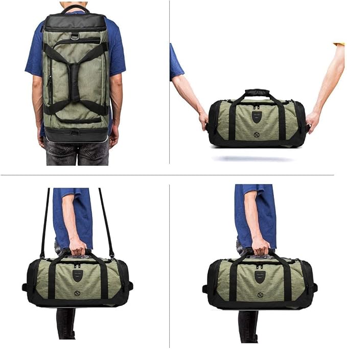 Gym Duffle Bag Backpack Waterproof Sports Duffel Bags Travel Weekender Bag