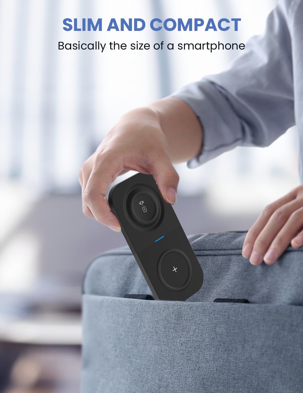 Wireless Charging Pad, 2 in 1 Wireless Charger for Samsung Galaxy S23/S22/S21/S20/S10/Note20/10, Galaxy Watch 5/4/3/, Active 2/1, Galaxy Buds 2/+/Pro/Live, Portable Flat Charging Pad for Travel