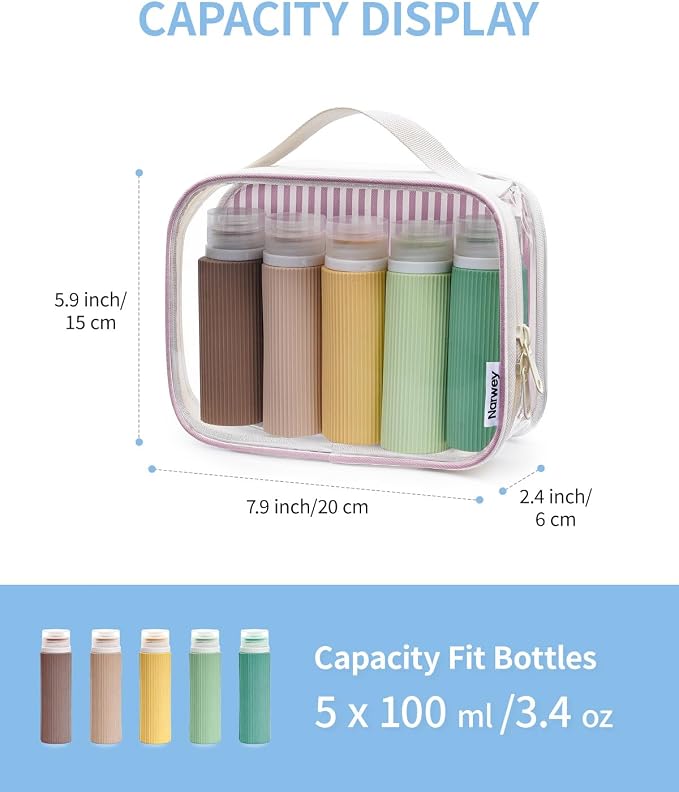 Narwey TSA Approved Clear Toiletry Bag