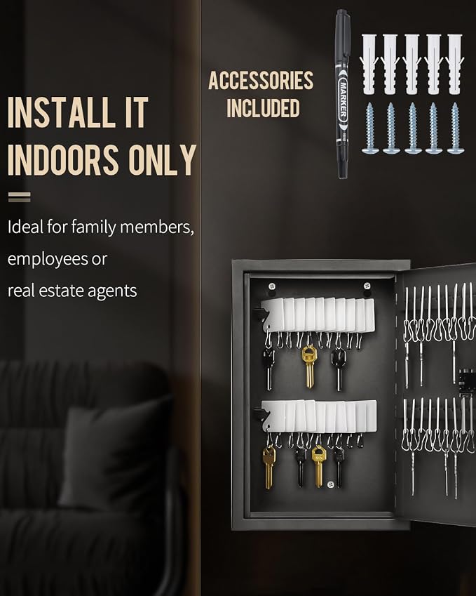 Uniclife 40 Position Slotted Key Cabinet