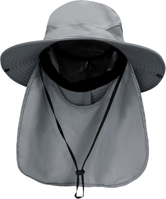 PFFY Sun Bucket Hats for Men Women 3” Wide Brim UPF 50+ Fishing & Beach Hat