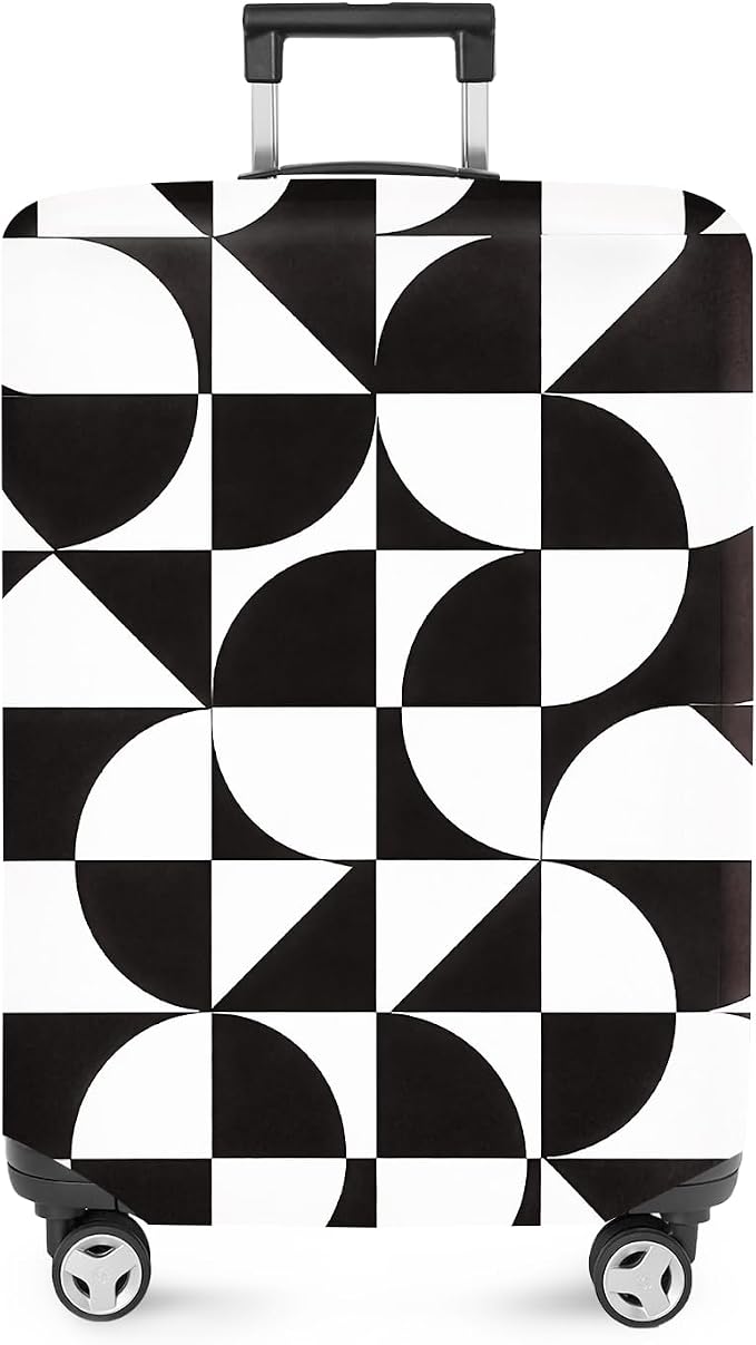 ANNA QUEEN Geometric Minimalist Luggage Cover, Suitcase Protector