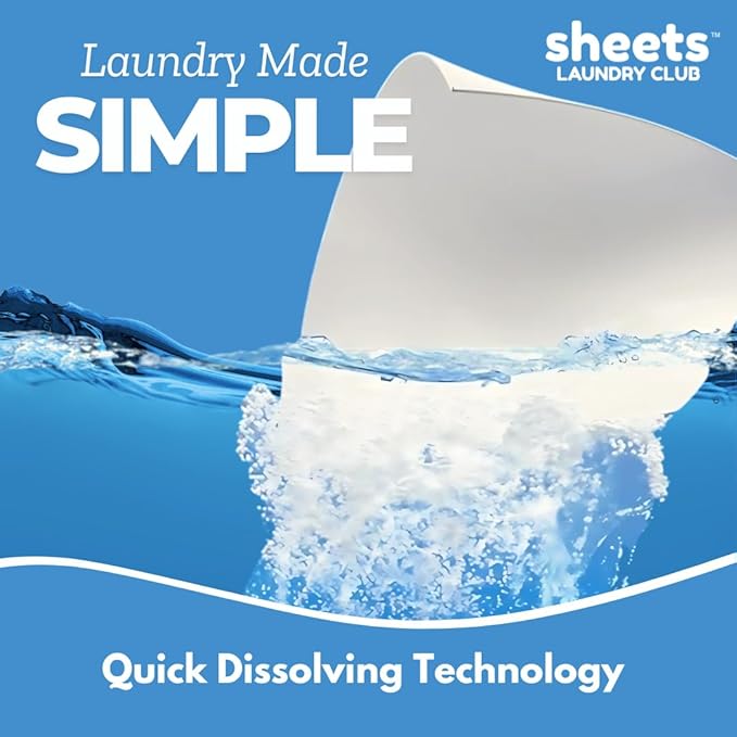 Sheets Laundry Club Laundry Detergent Sheets, 100 Loads