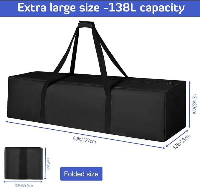 INFANZIA 50inch Sports Duffel Travel Bag, 138L Extra Large Duffel Luggage Bag
