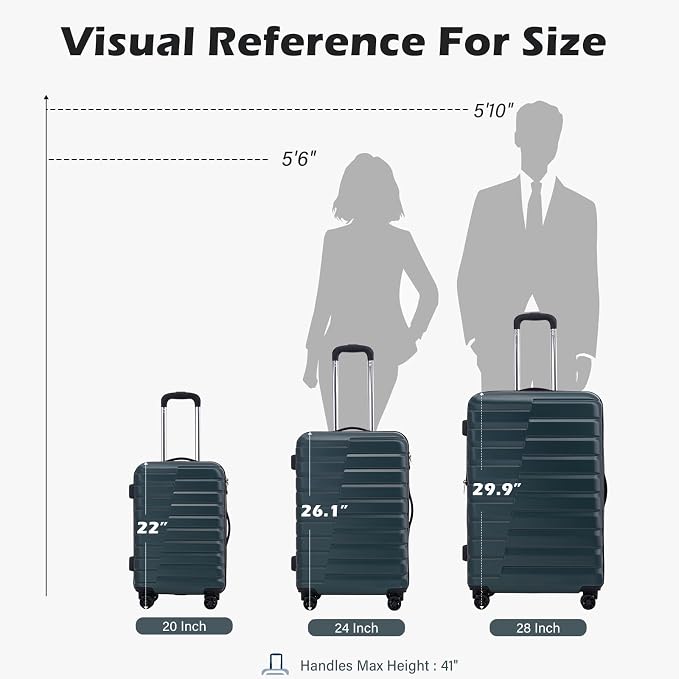 Coolife Carry On Luggage Airline Approved