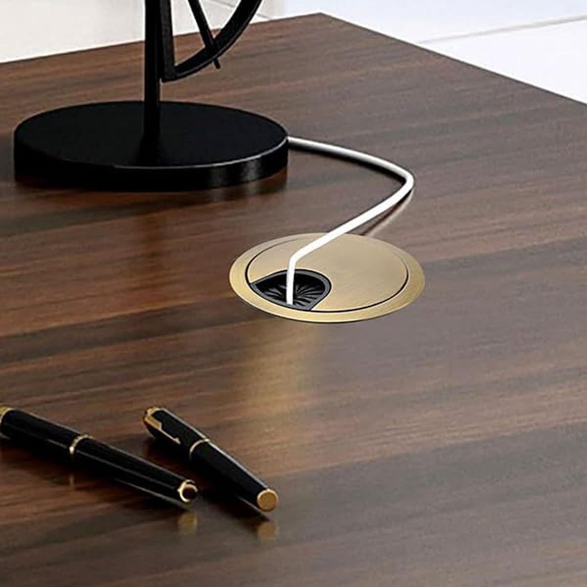 TuTuYa 2PCS Desk Grommet, Bronze Desk Grommet 3-1/6inch(80mm) Desk Cable Grommet Desk Cable Hole Covers, Ideal Solution for Office and Home Table Cable (Bronze,3-1/6inch)