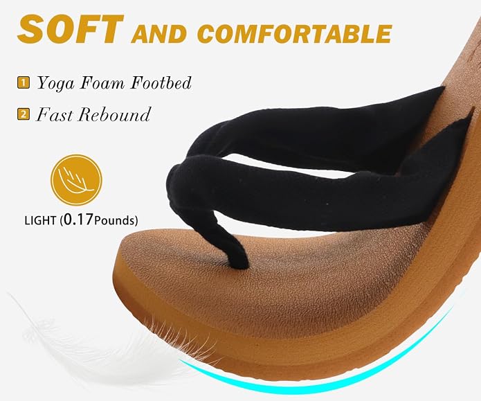 KuaiLu Flip Flops for Women