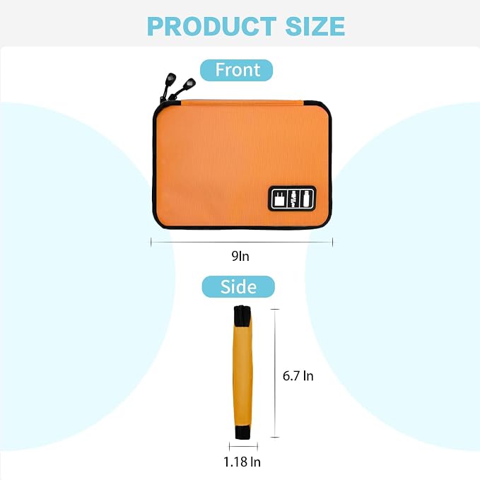 Electronics Travel Organizer, Portable Waterproof Electronic Travel Storage Bag