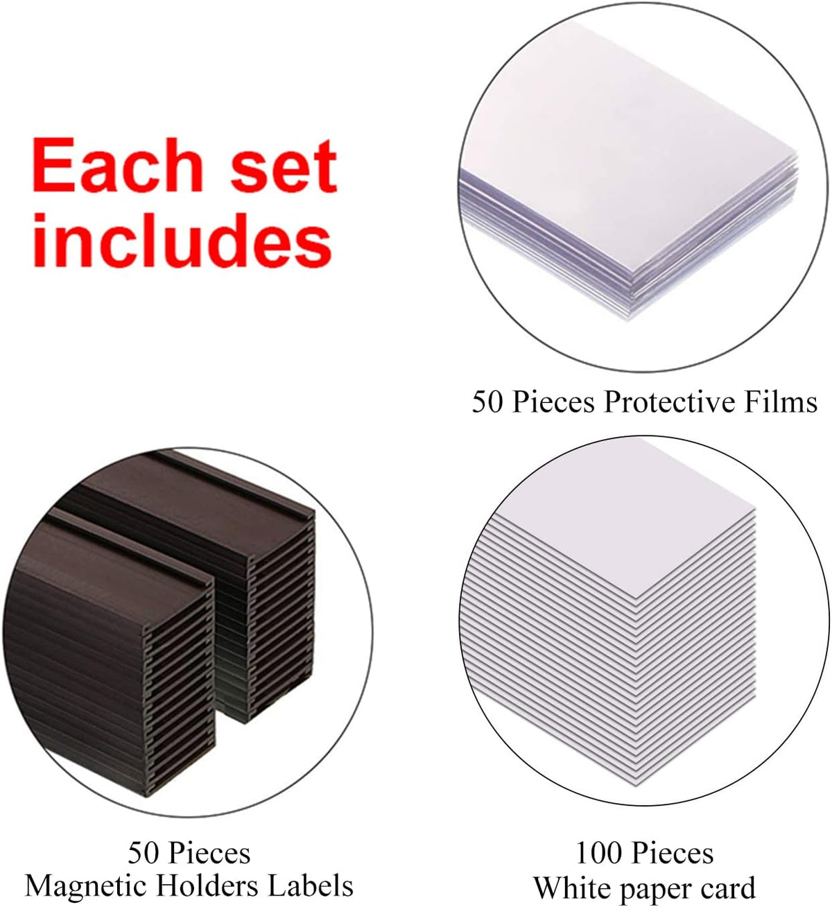 C Channel Magentic Label Holders 1.6x4 Inch, Magnetic Labels for Shelving，Magnetic Data Card Holders File Cabinet Labels,Pack of 50 …