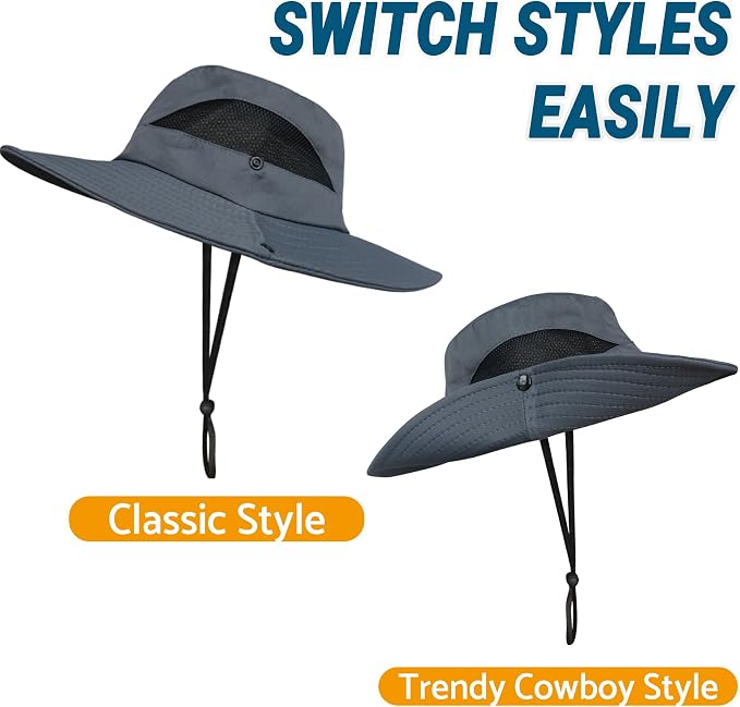 NPQQUAN Ponytail Sun Bucket Hats