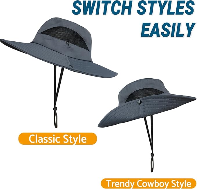NPQQUAN Ponytail Sun Bucket Hats