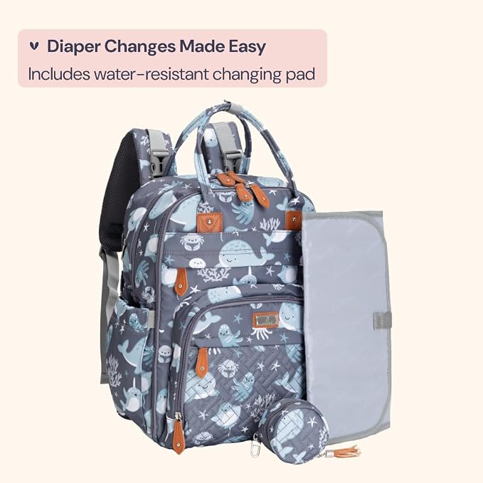 BabbleRoo Diaper Bag Backpack