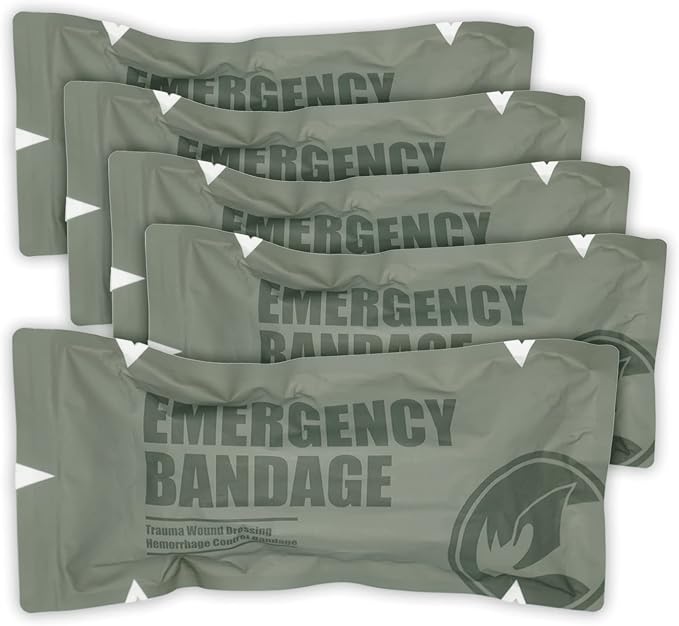 RHINO RESCUE 6" Israeli Style Emergency Bandage, Compression Trauma Wound
