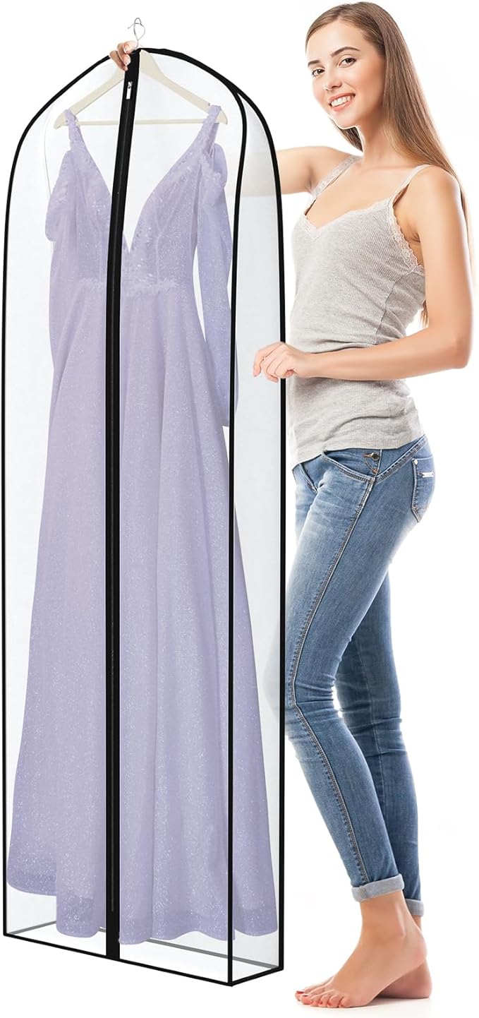 Zilink Breathable Dress Bags for Gowns Long 72” Wedding Dress Storage Bags