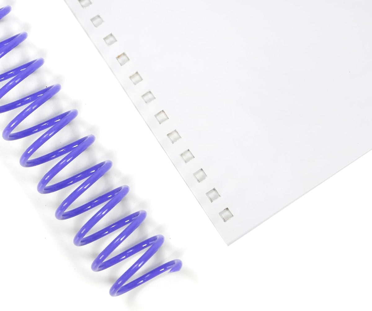 Rayson 5/8" Plastic Coil bindings Spines, 15.9mm Multicolored Spiral Binding Coil 4:1 Pitch, 140 Sheets Capacity, 100/Box for Business and Educational Purposes