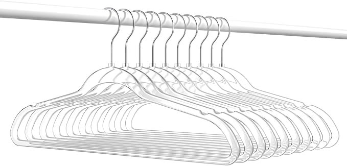 MIZGI 50 Pack Clear Plastic Hangers