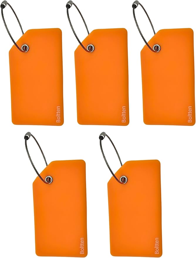 5 Pack Silicone Luggage Tag