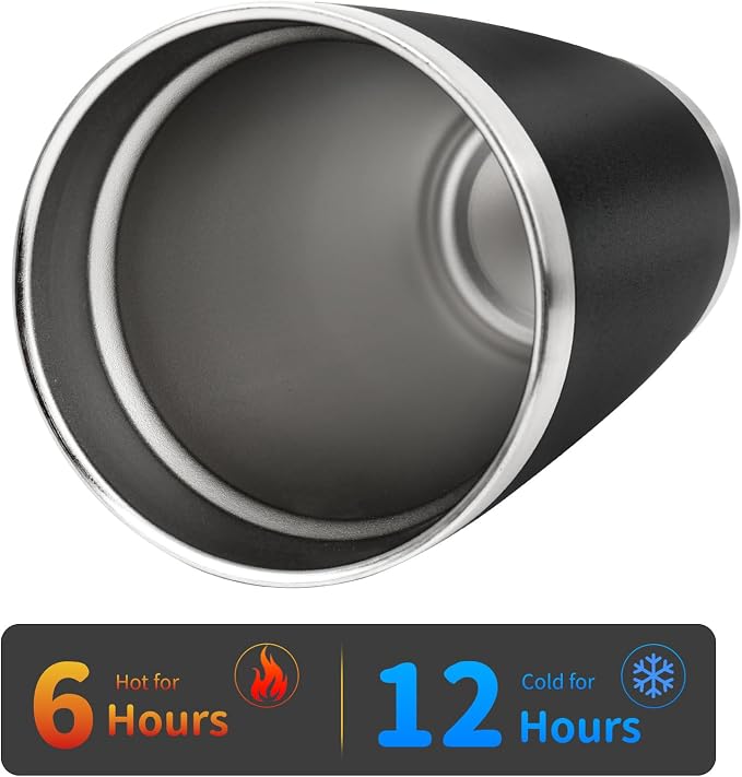 20oz Stainless Steel Tumbler with Lid, Travel Mug - Double Wall Vacuum Powder Coated Cup - Orange, 1 Pack
