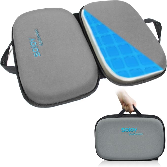 Sojoy iGelComfort 3-in-1 Foldable Gel & Memory Foam Travel Seat Cushion – US