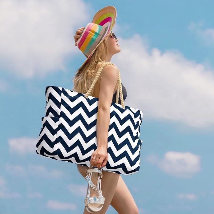 Becokan Beach Bag Large Beach Tote Bag