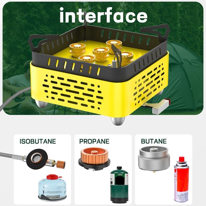 5 Flame Portable with Piezo Ignition Portable Gas Stove