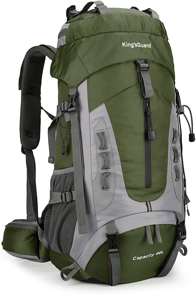 King'sGuard 60L Hiking Backpack Large Waterproof Camping Backpack