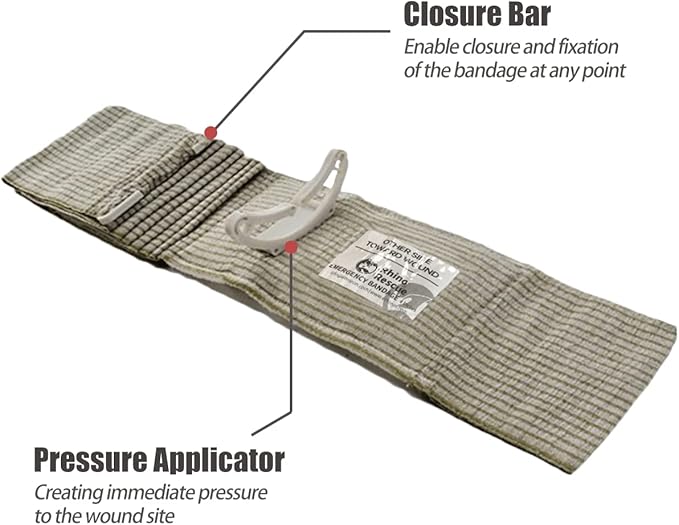 RHINO RESCUE 6" Israeli Style Emergency Bandage, Compression Trauma Wound