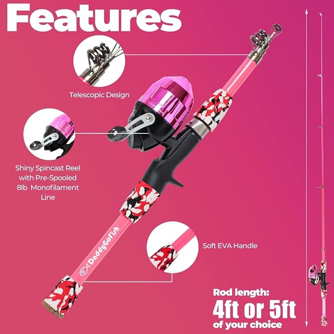 DaddyGoFish Kids Fishing Pole