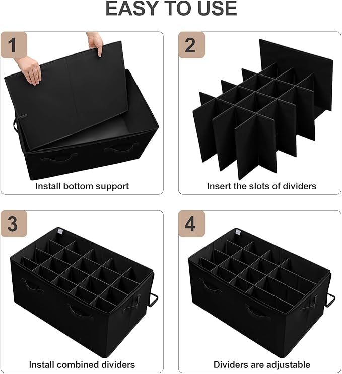 Shoe Organizer for Closet, Foldable Shoe Box