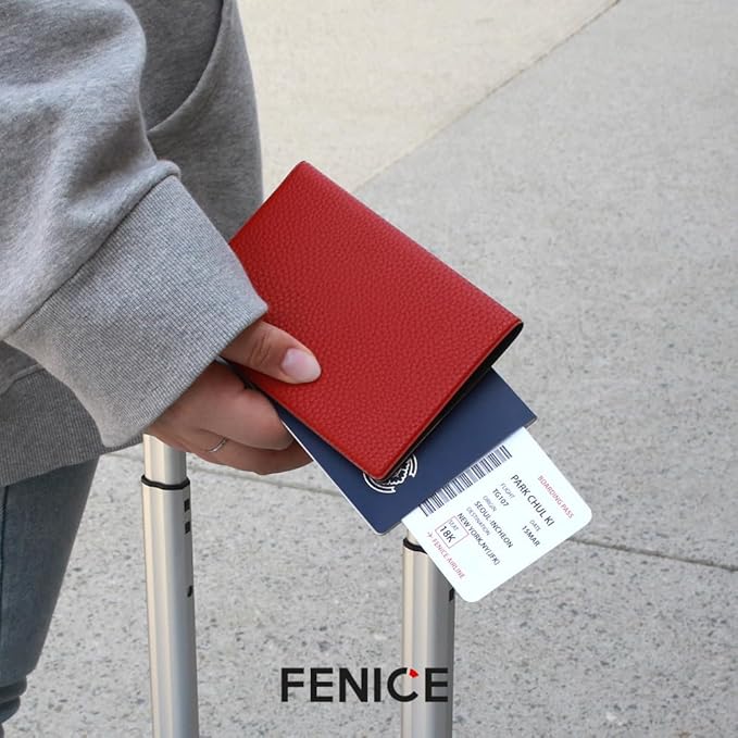 Fenice Classic Passport Cover Holder Wallet Case