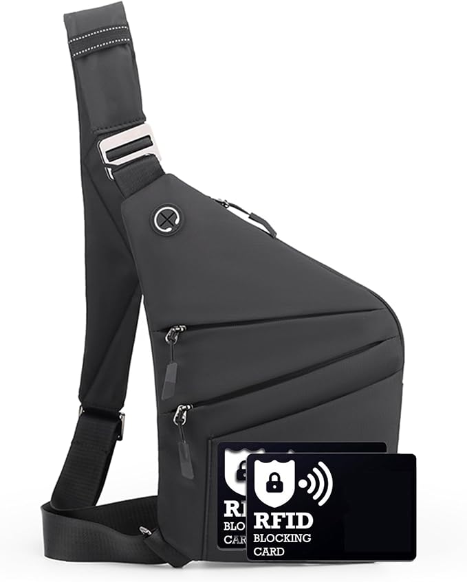 Anti Theft Crossbody Bags for Women Men, Slim Sling Bags