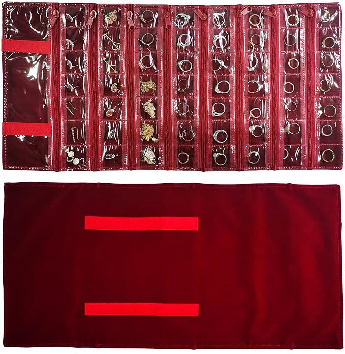 Travel Jewelry Roll Bag Portable Organizer Pouch