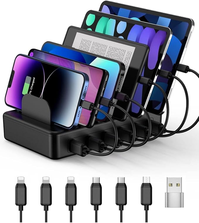CREATIVE DESIGN 50W 6 Ports Multi Charger Station