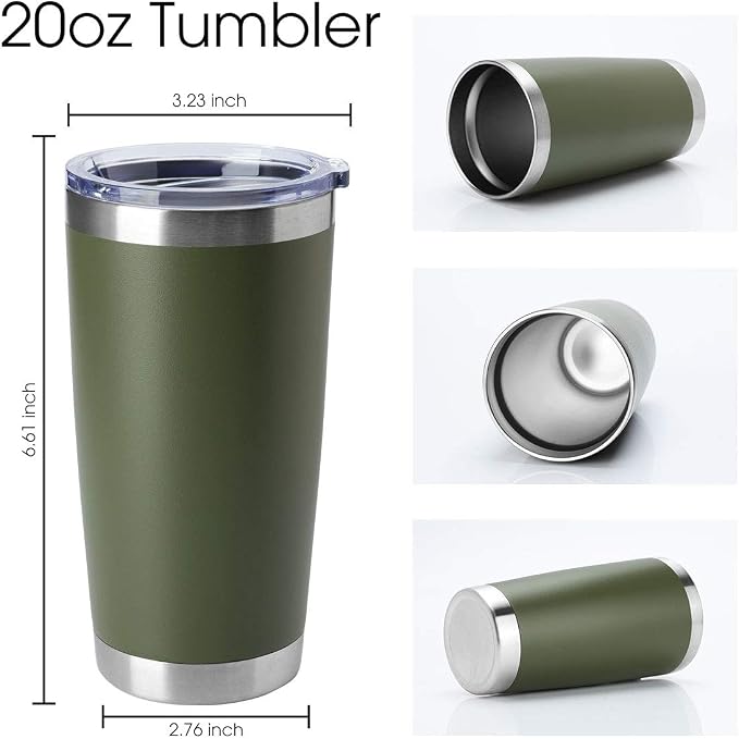 HASLE OUTFITTERS 20oz Tumblers Bulk Stainless Steel Cup