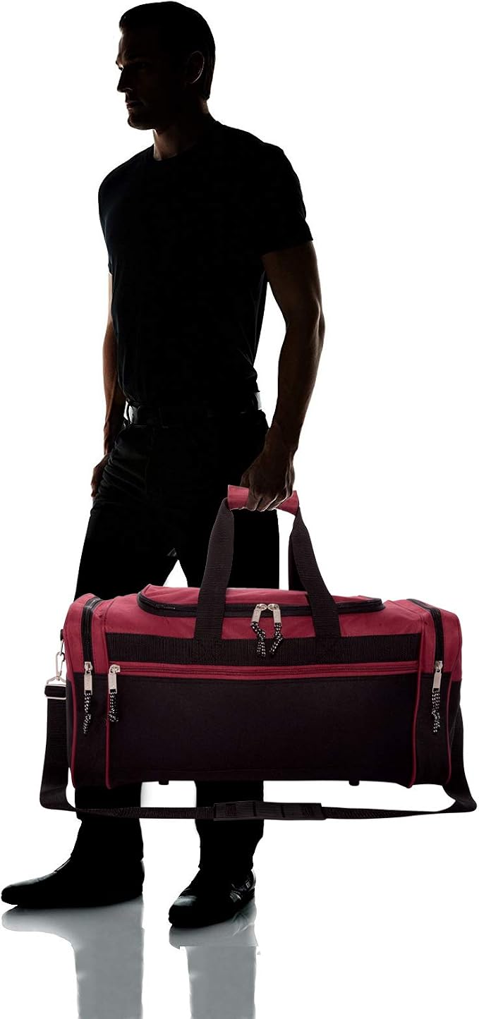 DALIX 21" Blank Sports Duffle Bag Gym Bag Travel Duffel
