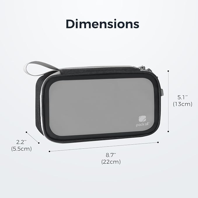 pack all Clear Electronic Organizer, TPU Cable Organizer Bag, Compact Cord