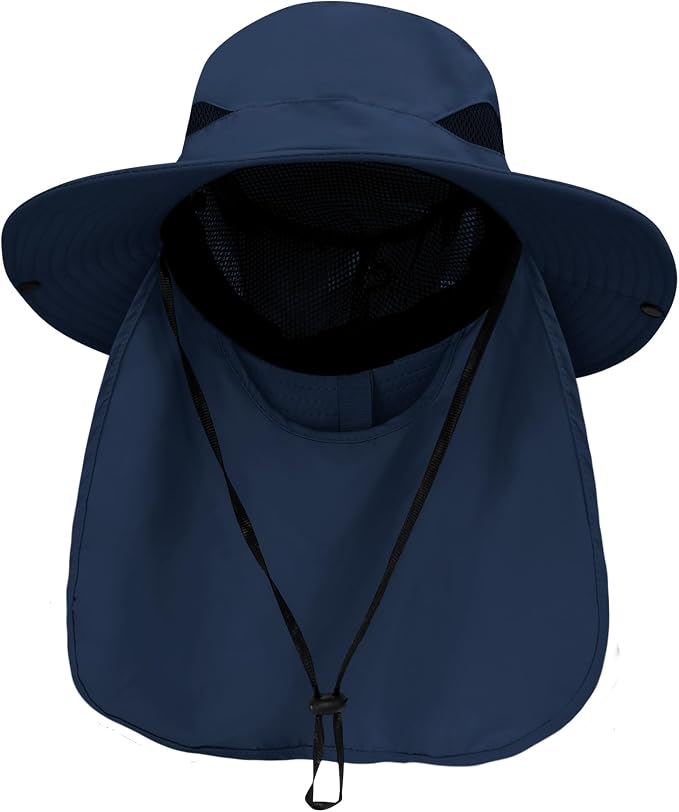 PFFY Sun Bucket Hats for Men Women 3” Wide Brim UPF 50+ Fishing & Beach Hat