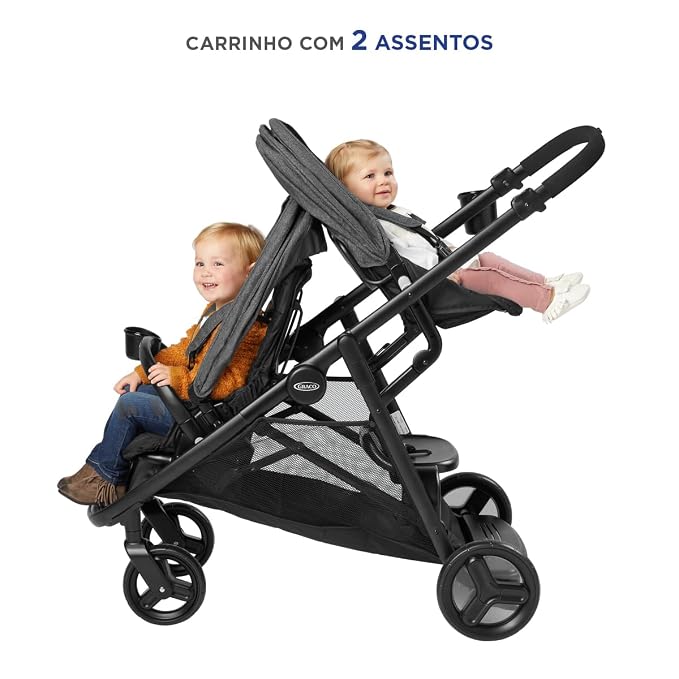 Graco Ready2Grow LX 2.0 Double Stroller Features Bench Seat and Standing