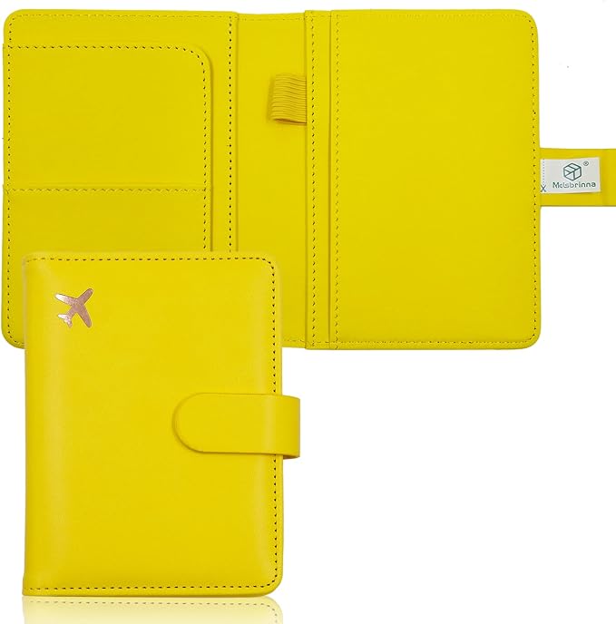 Melsbrinna Premium Leather Passport Holder Covers Case, Waterproof Rfid