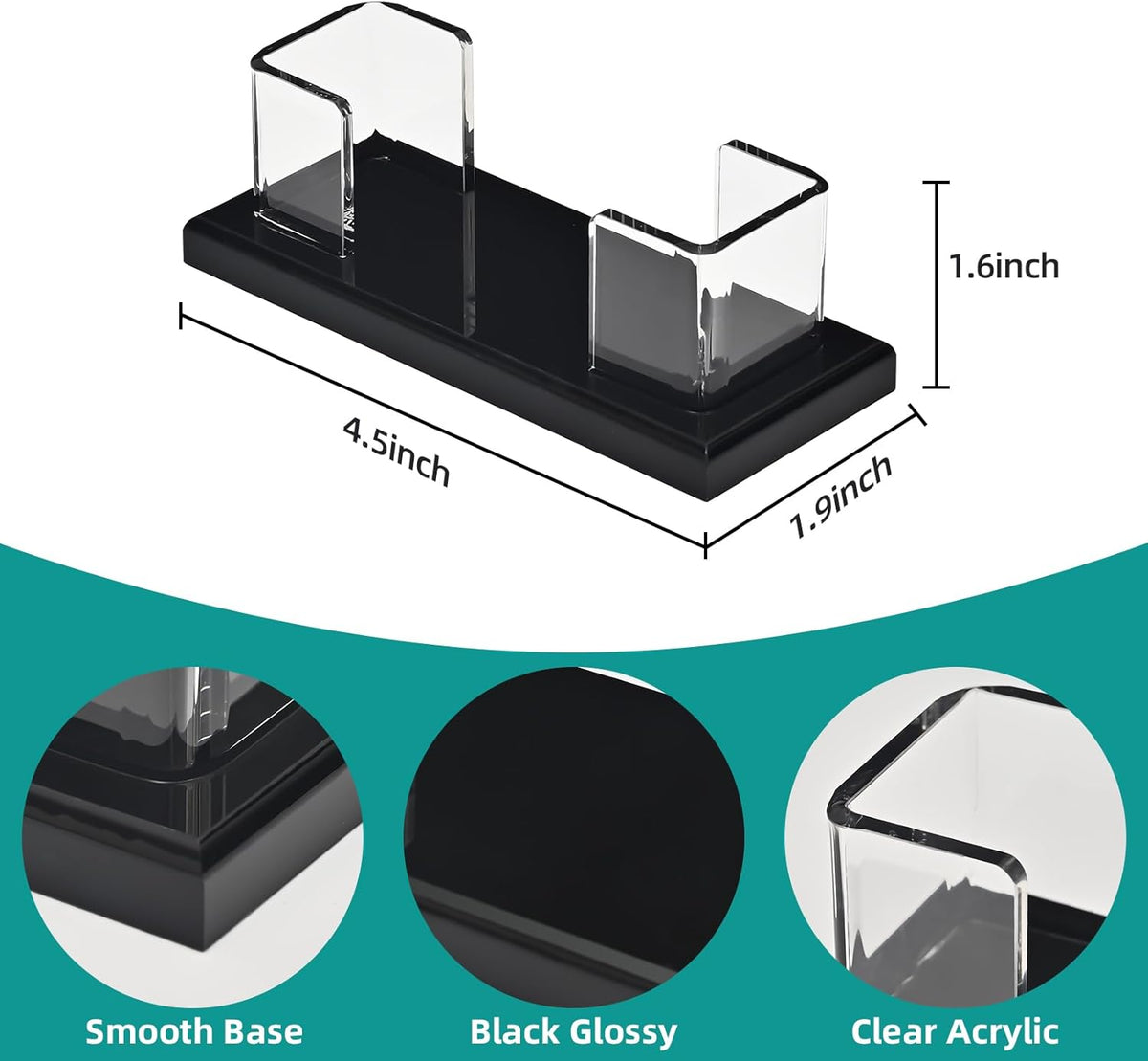 PecMuikee Business Card Holder for Desk，Acrylic Business Card Display Stand,Multiple Business Card Holders for Office, Exhibition, Home, Restaurant (ZFZ-MPH-1C)