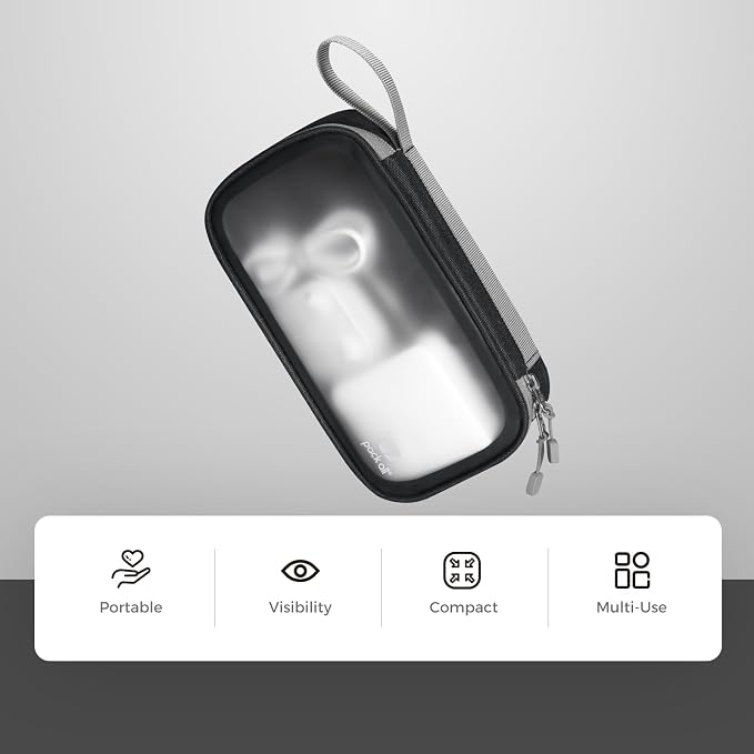 pack all Clear Electronic Organizer, TPU Cable Organizer Bag, Compact Cord